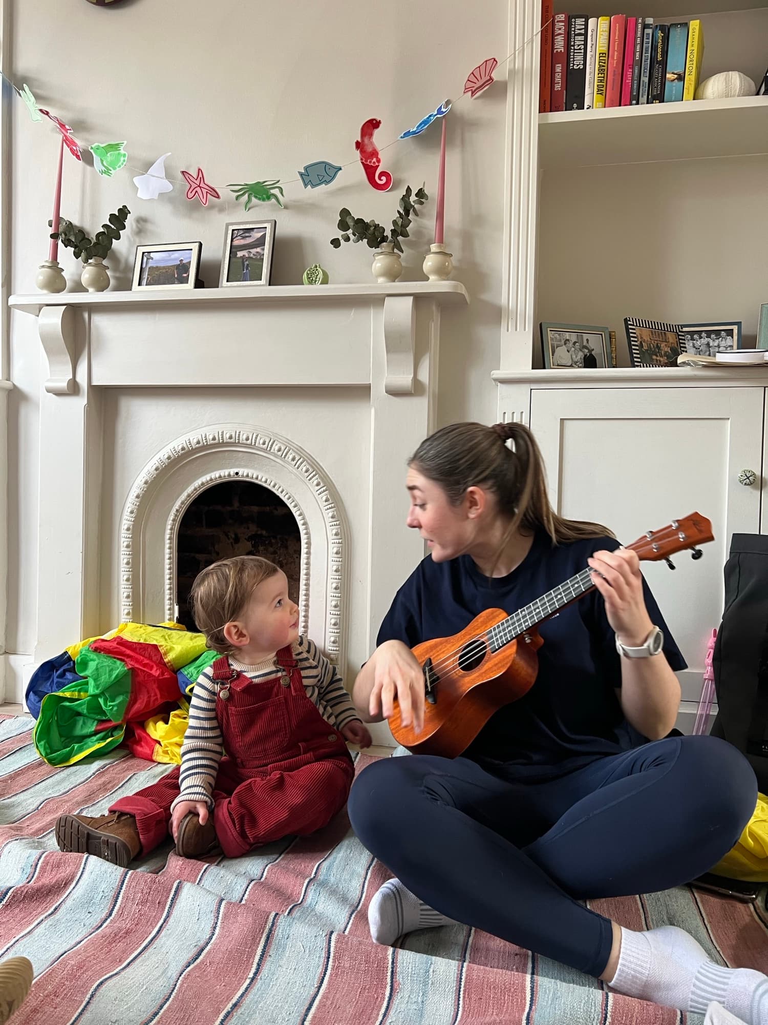 Baby with ukulele